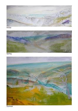 Ian Case - Zennor, Cornwall - collage and acrylic paint